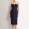 VESTIDO JULIANA TUBINHO COM PREGAS FRENTE - AZUL MARINHO