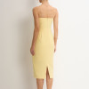 VESTIDO JULIANA TUBINHO COM PREGAS FRENTE - AMARELO