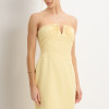 VESTIDO JULIANA TUBINHO COM PREGAS FRENTE - AMARELO