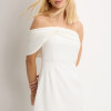 VESTIDO MIDI DETALHE UM OMBRO SAMARA - OFF WHITE
