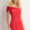 VESTIDO MIDI DETALHE UM OMBRO SAMARA - VERMELHO