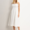 VESTIDO TEODORA COM ALÇA E BOLSOS - OFF WHITE