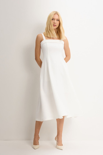 VESTIDO TEODORA COM ALÇA E BOLSOS - OFF WHITE