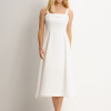 VESTIDO TEODORA COM ALÇA E BOLSOS - OFF WHITE