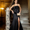 VESTIDO DE FESTA CLARISSA ZIBELINE ALÇA - PRETO
