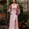 VESTIDO DE FESTA ELEGANCE GOLA CHOKER - ROSA