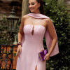 VESTIDO DE FESTA ELEGANCE GOLA CHOKER - ROSA
