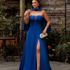 VESTIDO DE FESTA ELEGANCE GOLA CHOKER - AZUL ROYAL