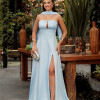 VESTIDO DE FESTA ELEGANCE GOLA CHOKER - AZUL SERENITY