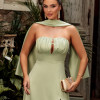 VESTIDO DE FESTA ELEGANCE GOLA CHOKER - VERDE MENTA