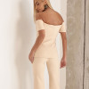 CONJUNTO LONDRES ALFAITARIA BLUSA OMBRO A OMBRO - AREIA