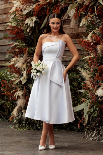 VESTIDO MARINA T.Q.C MIDI ZIBELINE NOIVINHAS - OFF WHITE