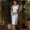 VESTIDO PATRICIA MIDI ZIBELINE UM OMBRO - OFF WHITE
