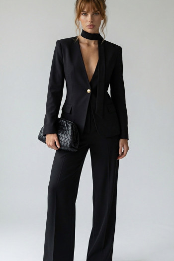 CONJUNTO ÁGATA ALFAIATARIA FINESSE - PRETO