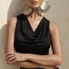 VESTIDO CURTO SAIA FRANZIDA BÁRBARA - PRETO