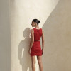 VESTIDO CURTO SAIA FRANZIDA BÁRBARA - VERMELHO