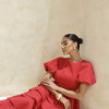 VESTIDO LU CAMADAS - VERMELHO