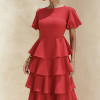 VESTIDO LU CAMADAS - VERMELHO