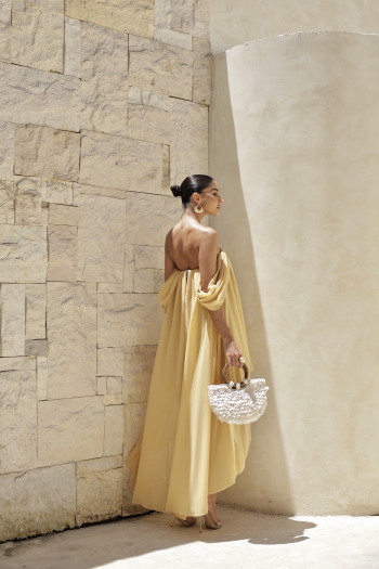 VESTIDO CURTO MULET CIGANINHA JORDANA - MOSTARDA