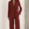 CONJUNTO FILIPA BLAZER E CALÇA LINHO - MARSALA