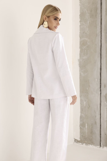 CONJUNTO FILIPA BLAZER E CALÇA LINHO - BRANCO