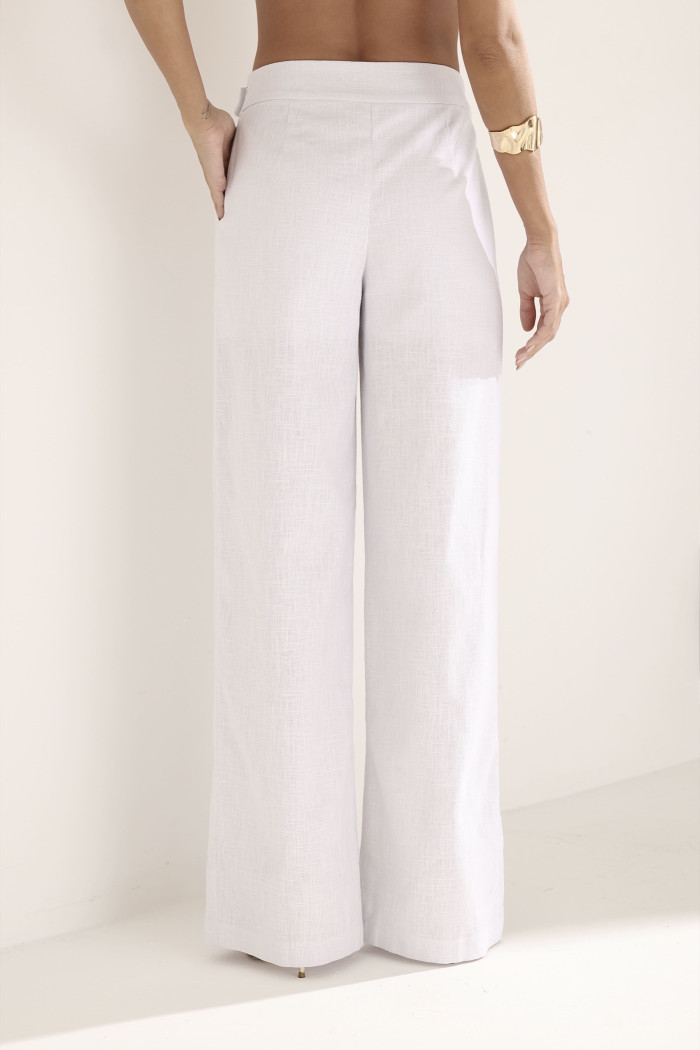 CONJUNTO FILIPA BLAZER E CALÇA LINHO - BRANCO