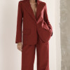 CONJUNTO FILIPA BLAZER E CALÇA LINHO - MARSALA