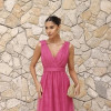 VESTIDO DE FESTA SAN ANDRES TULE COM FAIXA - PINK