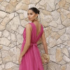 VESTIDO DE FESTA SAN ANDRES TULE COM FAIXA - PINK