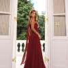 VESTIDO LONGO UM OMBRO SOPHIA - VINHO