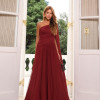 VESTIDO LONGO UM OMBRO SOPHIA - VINHO