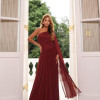 VESTIDO LONGO UM OMBRO SOPHIA - VINHO
