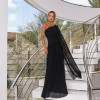 VESTIDO LONGO UM OMBRO SOPHIA - PRETO