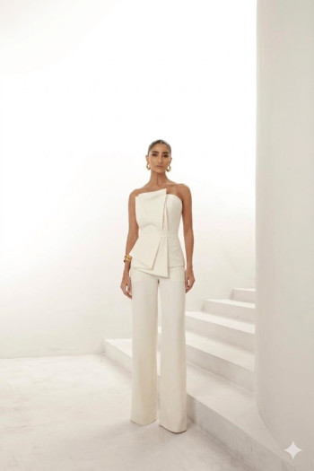 MACACÃO ODARA ALFAIATARIA PREMIUM - OFF WHITE