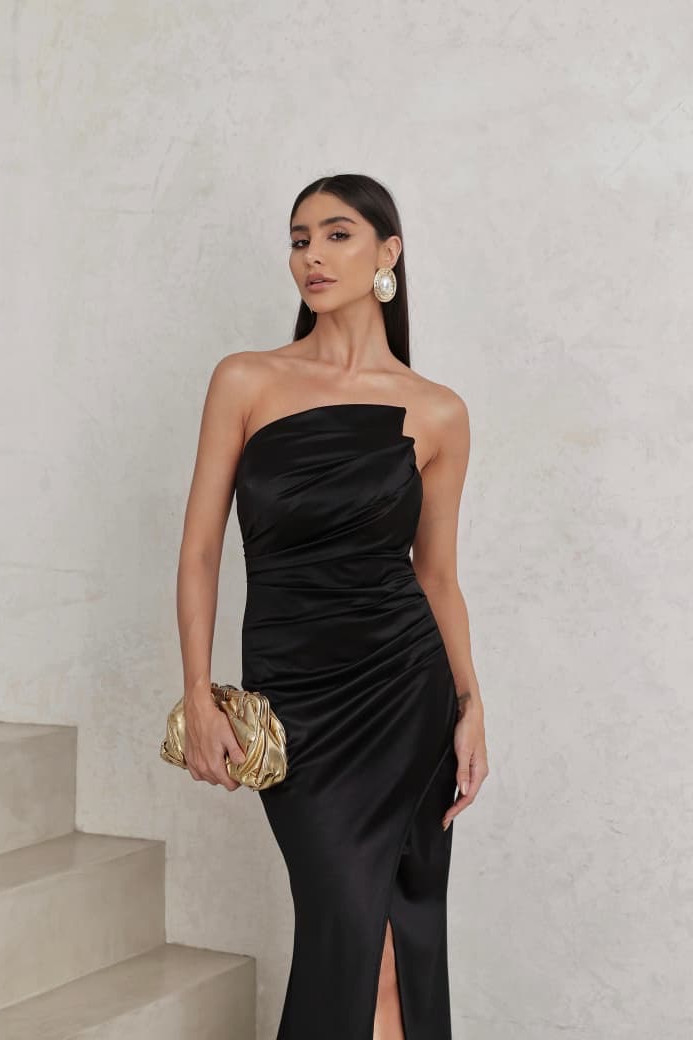 VESTIDO DE FESTA MILÃO T.Q.C. - PRETO
