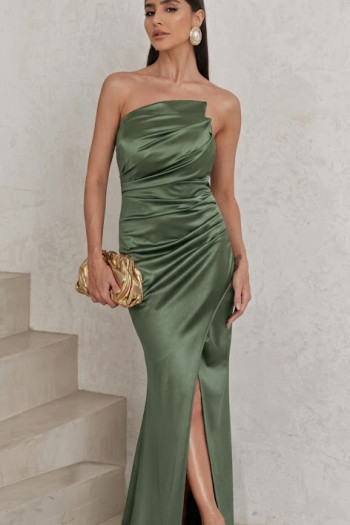 VESTIDO DE FESTA MILÃO T.Q.C. - VERDE OLIVA