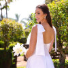 VESTIDO DE FESTA VANCOUVER ZIBELINE GLOW LAÇO NOIVINHAS - OFF WHITE