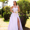 VESTIDO DE FESTA MELBOURNE T.Q.C ZIBELINE NOIVINHAS - OFF WHITE