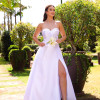 VESTIDO DE FESTA MELBOURNE T.Q.C ZIBELINE NOIVINHAS - OFF WHITE