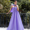 VESTIDO DE FESTA CAMILLE TAFETÁ CHOKER - LAVANDA