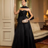 VESTIDO DE FESTA CAMILLE TAFETÁ CHOKER - PRETO
