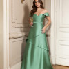 VESTIDO VITÓRIA ZIBELINE OMBRO A OMBRO - VERDE OLIVA
