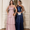 VESTIDO LUXUS DIAMOND UM OMBRO - AZUL MARINHO