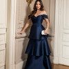 VESTIDO DE FESTA MYKONOS ZIBELINE CAMADAS - AZUL MARINHO