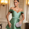 VESTIDO DE FESTA MYKONOS ZIBELINE CAMADAS - VERDE OLIVA
