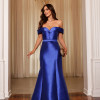 VESTIDO DE FESTA EMMELINE ZIBELINE OMBRO A OMBRO - AZUL ROYAL
