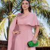 VESTIDO DE FESTA LONGO GARDEN DETALHE CAPA - ROSÉ
