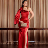 VESTIDO DE FESTA LOS ANGELES CREPE ACETINADO - VERMELHO