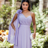 VESTIDO DE FESTA ORQUIDEA CREPE MUSSELINE - LAVANDA
