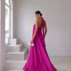 VESTIDO VALENTINA CREPE MUSSELINE - FÚCSIA